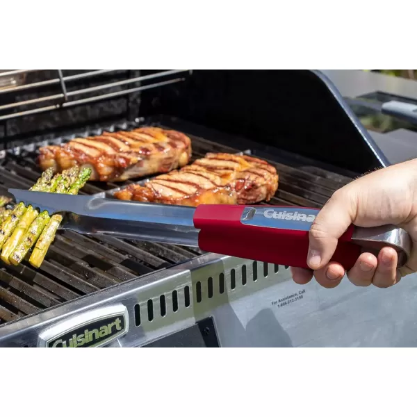 imageCuisinart CGS233RD 3Piece Grilling Tool Set RedRed