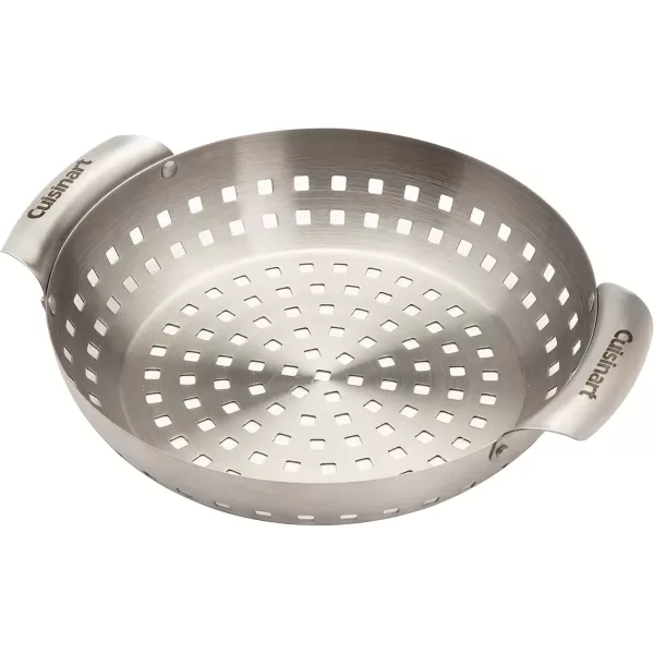 imageCuisinart CGT1103 3Piece Stainless Steel Grill Topper Cookware Set Rectangular Wok ampamp Round Toppers3 Piece Stainless Steel Topper Set Rectangular  Wok   Round Toppers