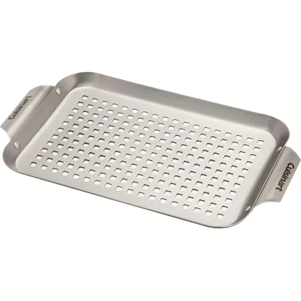 imageCuisinart CGT1103 3Piece Stainless Steel Grill Topper Cookware Set Rectangular Wok ampamp Round Toppers3 Piece Stainless Steel Topper Set Rectangular  Wok   Round Toppers