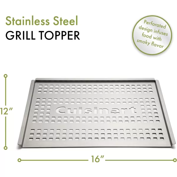 imageCuisinart CGT301 Stainless Steel Grill Topper 12 x 16InchStainless Steel Grill Topper  12 x 16