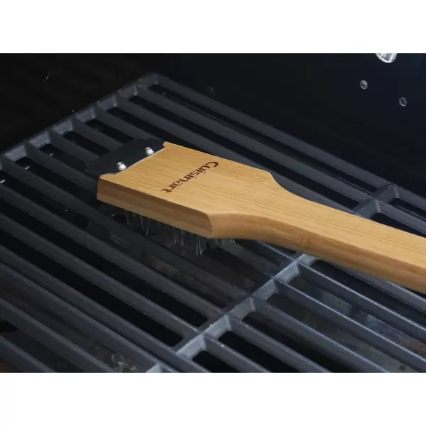 imageCuisinart CGWM059 Bamboo Grill Brush with Stainless Steel Brush Head 18quotBamboo Handle