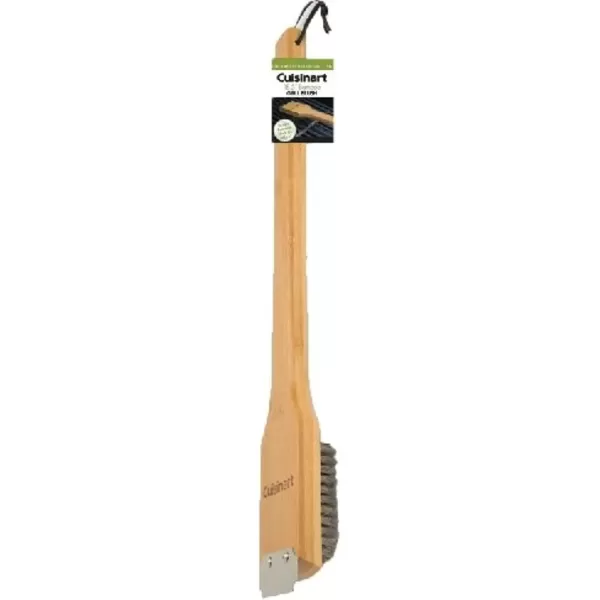 imageCuisinart CGWM059 Bamboo Grill Brush with Stainless Steel Brush Head 18quotBamboo Handle