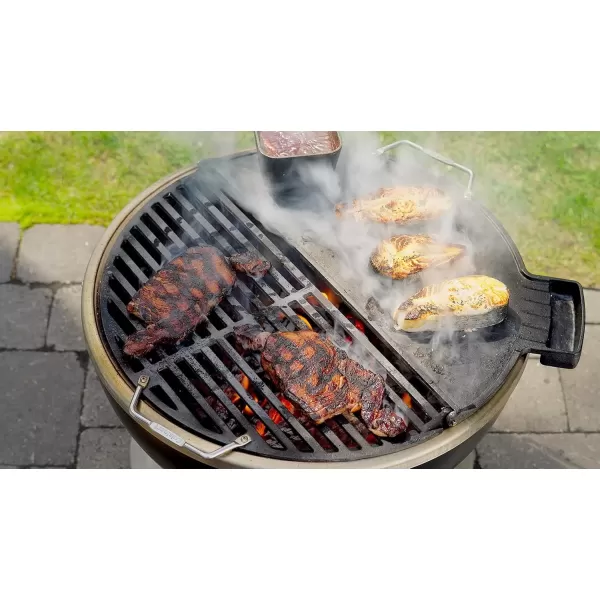 imageCuisinart CHA830 Cleanburn Fire Pit Griddle ampamp Grill Top PreSeasoned Cast Iron