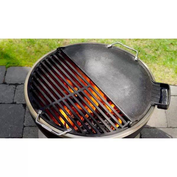imageCuisinart CHA830 Cleanburn Fire Pit Griddle ampamp Grill Top PreSeasoned Cast Iron