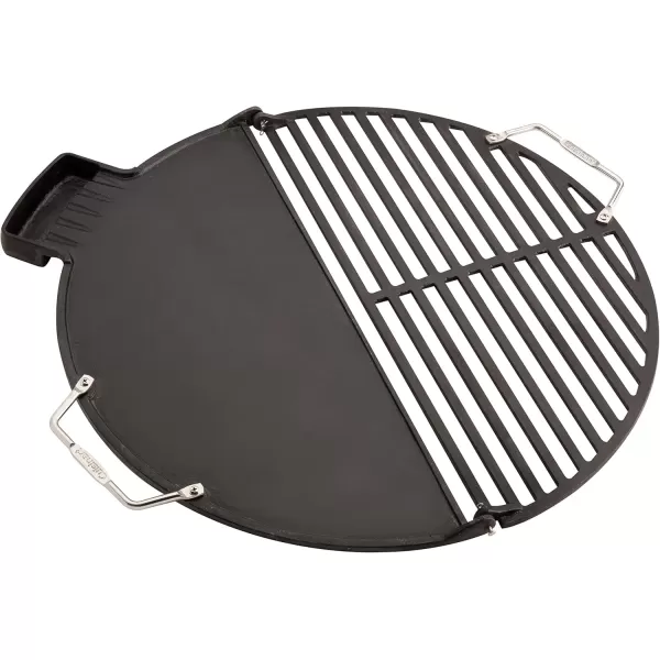 imageCuisinart CHA830 Cleanburn Fire Pit Griddle ampamp Grill Top PreSeasoned Cast Iron