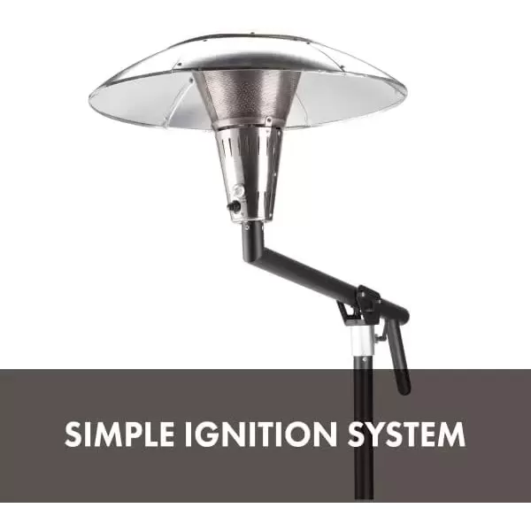 imageCuisinart COH400 Perfect Position Overhead Propane Patio Heater Extra Large 33quot Heat ShieldOverhead Propane Patio Heater
