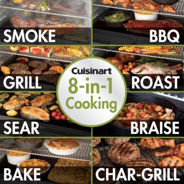 imageCuisinart CPG700 Grill and Smoker 52quotx245quotx493quot Deluxe Wood Pellet Grill ampamp SmokerDeluxe Wood Pellet Grill  Smoker