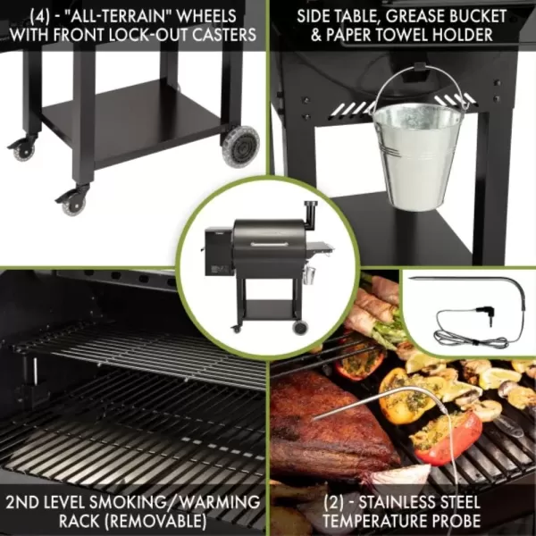 imageCuisinart CPG700 Grill and Smoker 52quotx245quotx493quot Deluxe Wood Pellet Grill ampamp SmokerDeluxe Wood Pellet Grill  Smoker