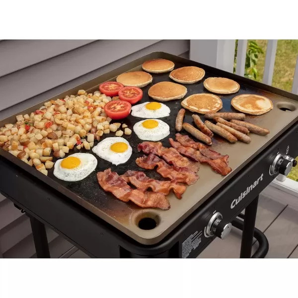 imageCuisinart Flat Top Professional Quality Propane CGG0028 28quot Two Burner Gas GriddleTwo Burner Gas Griddle