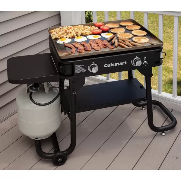 imageCuisinart Flat Top Professional Quality Propane CGG0028 28quot Two Burner Gas GriddleTwo Burner Gas Griddle