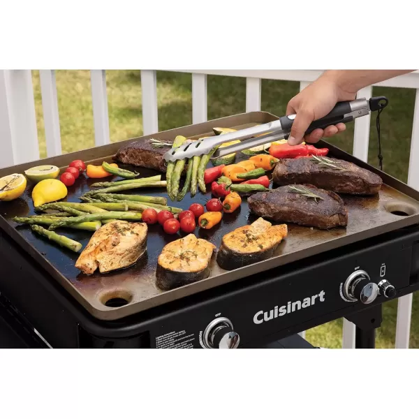 imageCuisinart Flat Top Professional Quality Propane CGG0028 28quot Two Burner Gas GriddleTwo Burner Gas Griddle