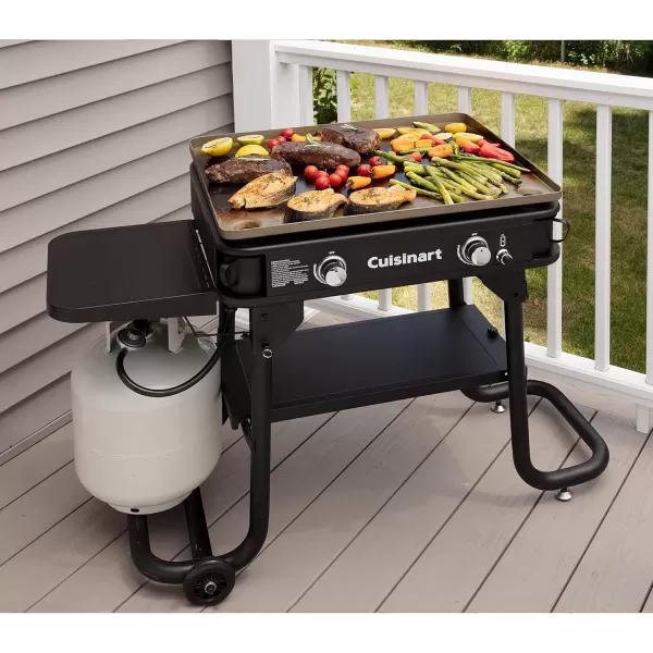 imageCuisinart Flat Top Professional Quality Propane CGG0028 28quot Two Burner Gas GriddleTwo Burner Gas Griddle