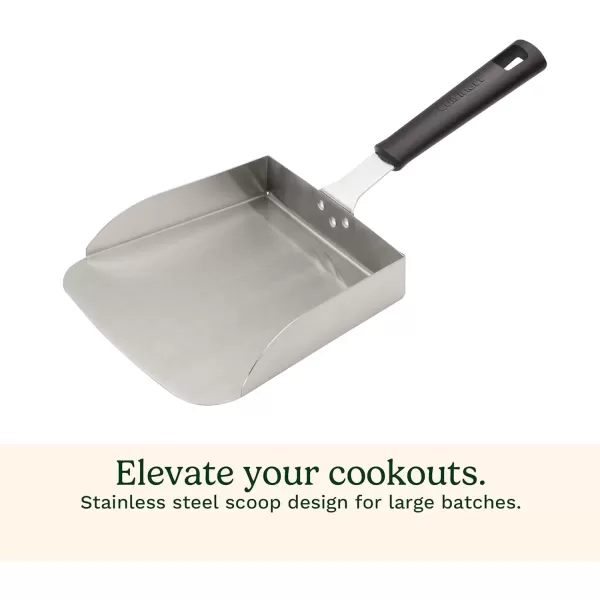 imageCuisinart Griddle Food Mover  ExtraLarge Stainless Steel Spatula for Rice Vegetables ampamp More Perfect BBQ Tool Cookouts and Griddles Large Scooper 5cup Capacity Food Scoop