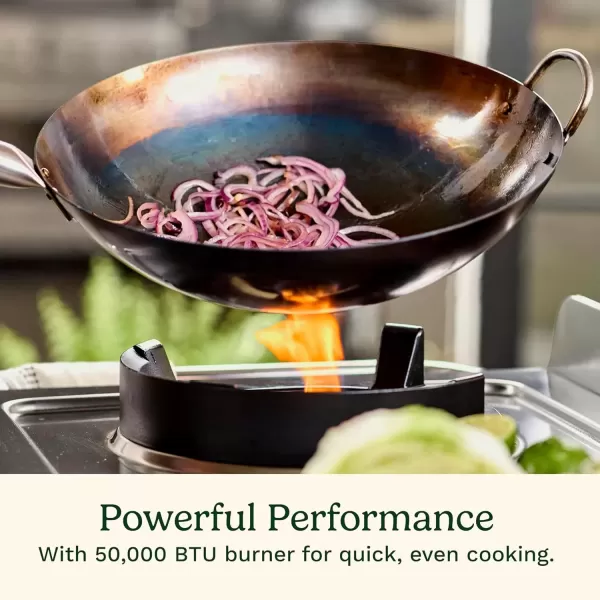 imageCuisinart Outdoor Wok Station  50000 BTU Propane Burner  Includes 14 Carbon Steel Wok  CookingGrill  Great for Stir Frying and More CGG1265