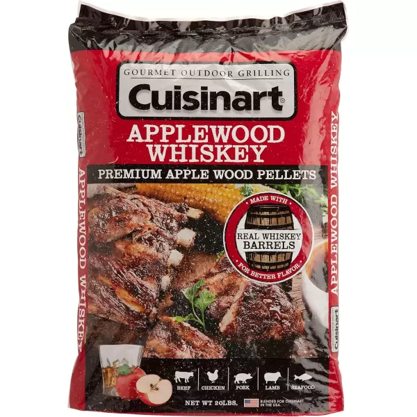 imageCuisinart Premium Applewood Whiskey BBQ Smoking Pellets  20 lb BagPremium Applewood Whiskey