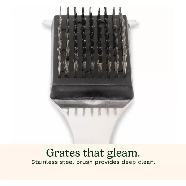 imageCuisinart Stainless Steel 165quot Long Handle Grill Cleaner Brush and Scraper for BBQ Griddle Grills Cookout Tool Outdoor Grill Brush