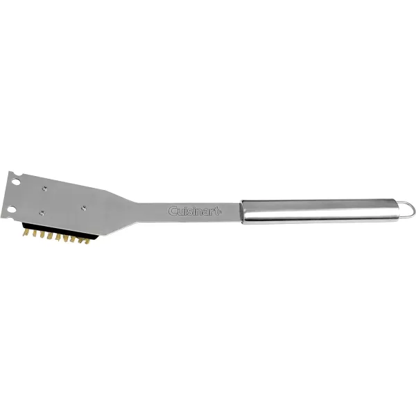 imageCuisinart Stainless Steel 165quot Long Handle Grill Cleaner Brush and Scraper for BBQ Griddle Grills Cookout Tool Outdoor Grill Brush