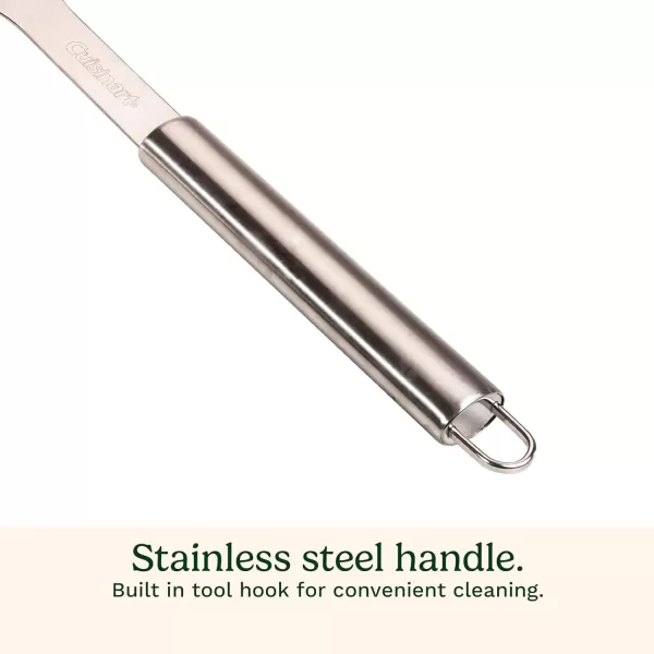 imageCuisinart Stainless Steel 165quot Long Handle Grill Cleaner Brush and Scraper for BBQ Griddle Grills Cookout Tool Outdoor Grill Brush