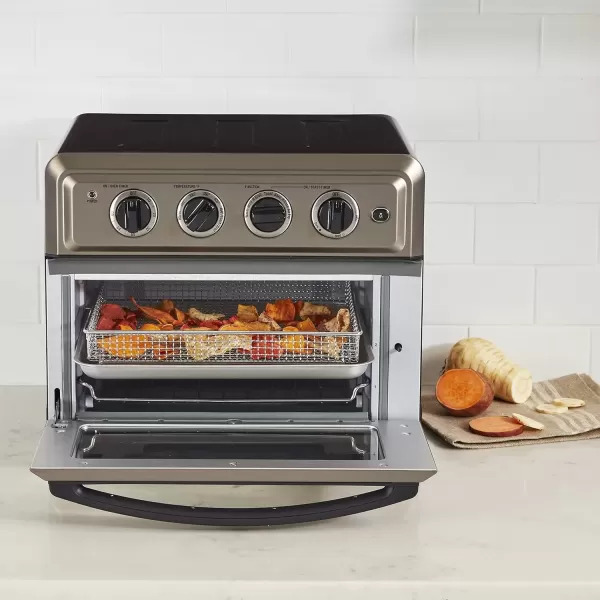 imageAir Fryer  Convection Toaster Oven by Cuisinart 71 Oven with Bake Grill Broil ampamp Warm Options Stainless Steel TOA60Black