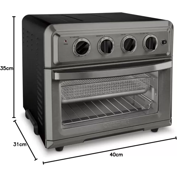 imageAir Fryer  Convection Toaster Oven by Cuisinart 71 Oven with Bake Grill Broil ampamp Warm Options Stainless Steel TOA60Black