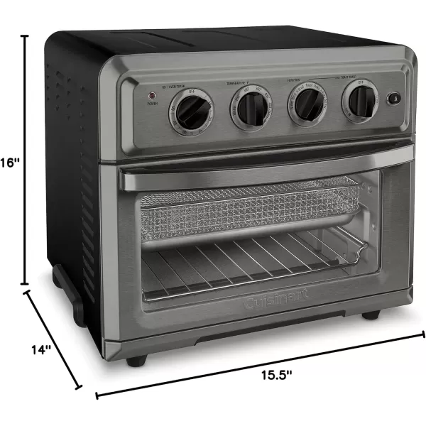 imageAir Fryer  Convection Toaster Oven by Cuisinart 71 Oven with Bake Grill Broil ampamp Warm Options Stainless Steel TOA60Black
