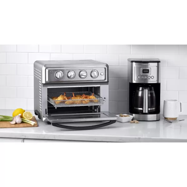 imageAir Fryer  Convection Toaster Oven by Cuisinart 71 Oven with Bake Grill Broil ampamp Warm Options Stainless Steel TOA60Stainless Steel