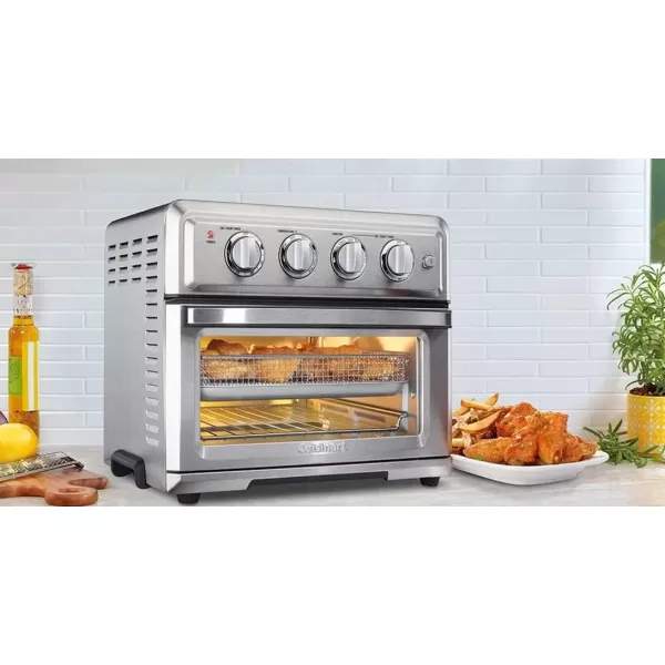 imageAir Fryer  Convection Toaster Oven by Cuisinart 71 Oven with Bake Grill Broil ampamp Warm Options Stainless Steel TOA60Stainless Steel