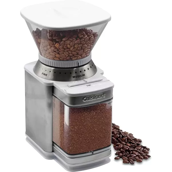 imageCUISINART Coffee Grinder Electric Burr OneTouch Automatic Grinder with18Position Grind Selector Stainless Steel DBM8P1White