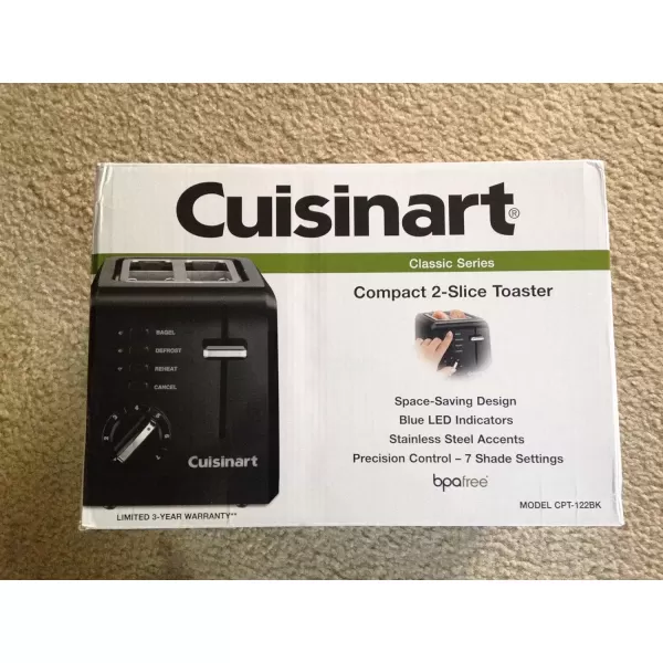 imageCuisinart 2Slice Toaster Compact White CPT122Black