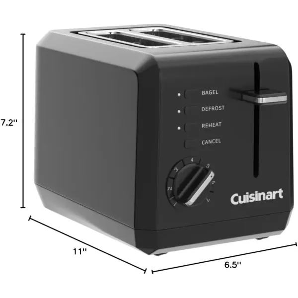 imageCuisinart 2Slice Toaster Compact White CPT122Black