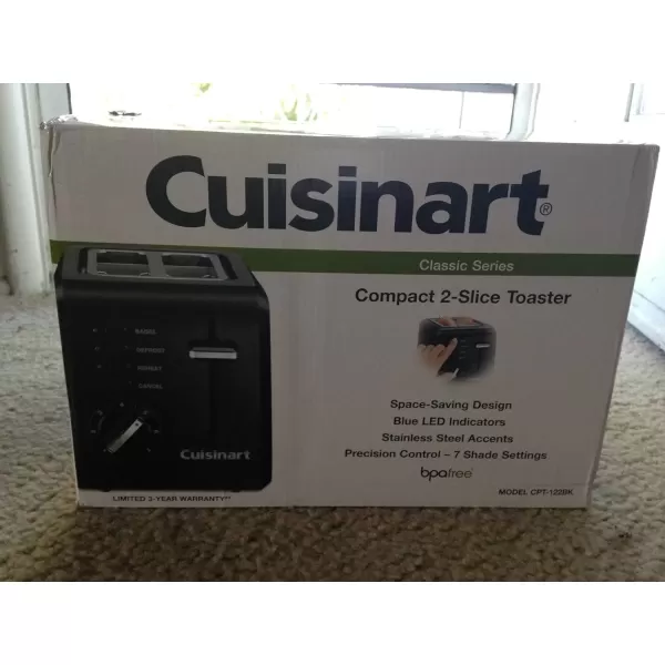 imageCuisinart 2Slice Toaster Compact White CPT122Black