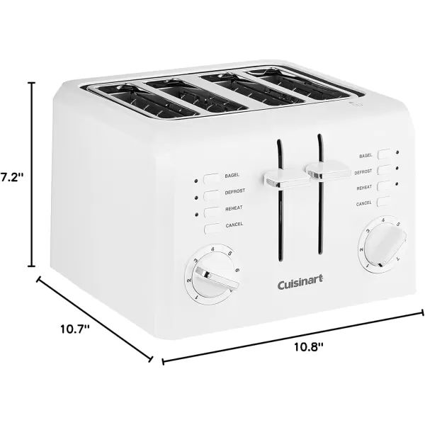 imageCuisinart CPT142P1 4Slice Compact Plastic Toaster White