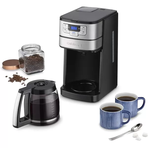 imageCuisinart DGB400 Automatic Grind and Brew 12Cup Coffeemaker with 14 Cup Setting and AutoShutoff BlackStainless SteelBlackStainless