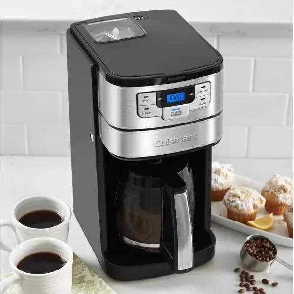 imageCuisinart DGB400 Automatic Grind and Brew 12Cup Coffeemaker with 14 Cup Setting and AutoShutoff BlackStainless SteelBlackStainless