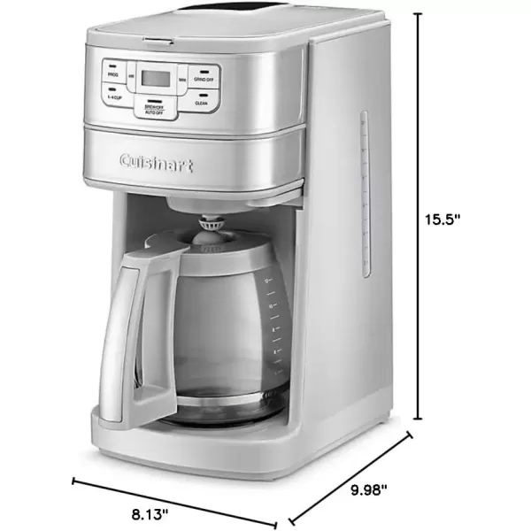 imageCuisinart DGB400 Automatic Grind and Brew 12Cup Coffeemaker with 14 Cup Setting and AutoShutoff BlackStainless SteelStainless Steel
