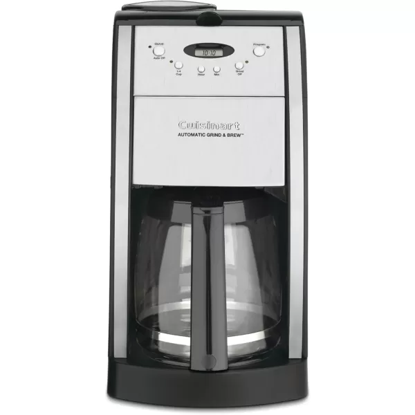 imageCuisinart DGB550BKP1 Automatic Coffeemaker Grind ampamp Brew 12Cup Glass BlackBrushed Metal