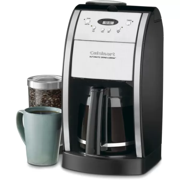 imageCuisinart DGB550BKP1 Automatic Coffeemaker Grind ampamp Brew 12Cup Glass BlackBrushed Metal