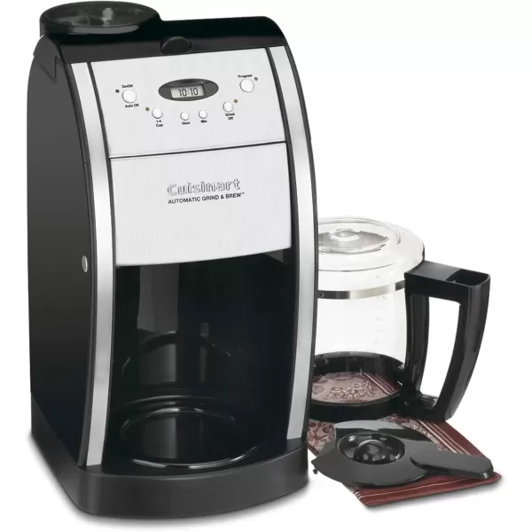 imageCuisinart DGB550BKP1 Automatic Coffeemaker Grind ampamp Brew 12Cup Glass BlackBrushed Metal