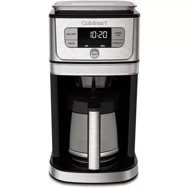 imageCuisinart DGB800 Fully Automatic Burr Grind ampamp Brew 12Cup Glass SilverStainless