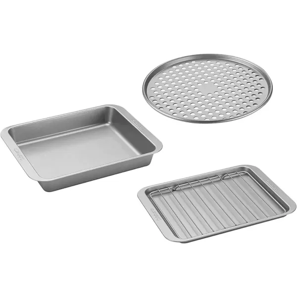 imageCuisinart NonStick Airfryer Basket Compatible with TOA60 AND TOA65 ANSTOA2528 SilverBaking Pan Set