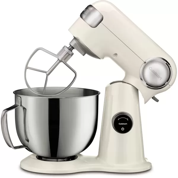 imageCuisinart SMD50CRM Precision Pro 55Quart Digital Stand Mixer with 12Speeds 3 Preprogrammed Food Prep Settings Mixing Bowl Chefs Whisk Flat Mixing Paddle Dough Hook and Splash Guard CreamCream