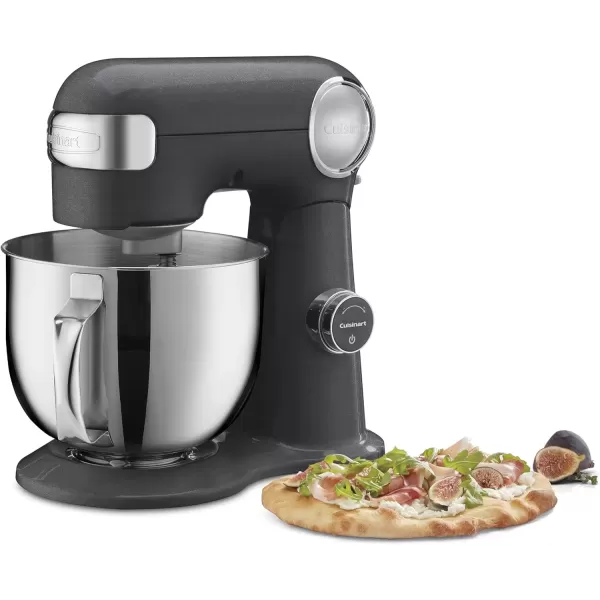 imageCuisinart SMD50GPH Precision Pro 55Quart Digital Stand Mixer with 12Speeds 3 Preprogrammed Food Prep Settings Mixing Bowl Whisk Flat Mixing Paddle Dough Hook and Splash Guard Graphite
