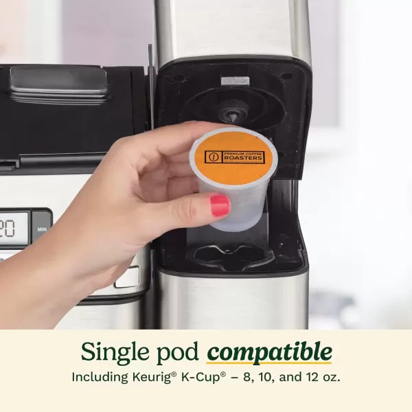 imageCuisinart SSGB1 Coffee Center Grind and Brew Plus Builtin Coffee Grinder Coffeemaker and SingleServe Brewer with 6oz 8oz and 10oz Serving Size BlackSilver 12Cup GlassStainless