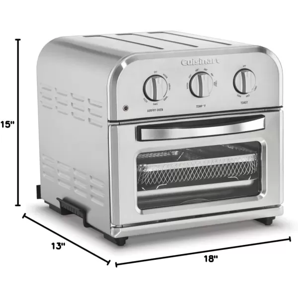 imageCuisinart TOA26 Compact Airfryer Toaster Oven 1800Watt Motor with 6in1 Functions and Wide Temperature Range Air Fryer Stainless Steel
