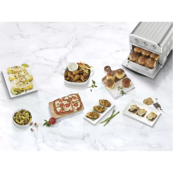 imageCuisinart TOA26 Compact Airfryer Toaster Oven 1800Watt Motor with 6in1 Functions and Wide Temperature Range Air Fryer Stainless Steel