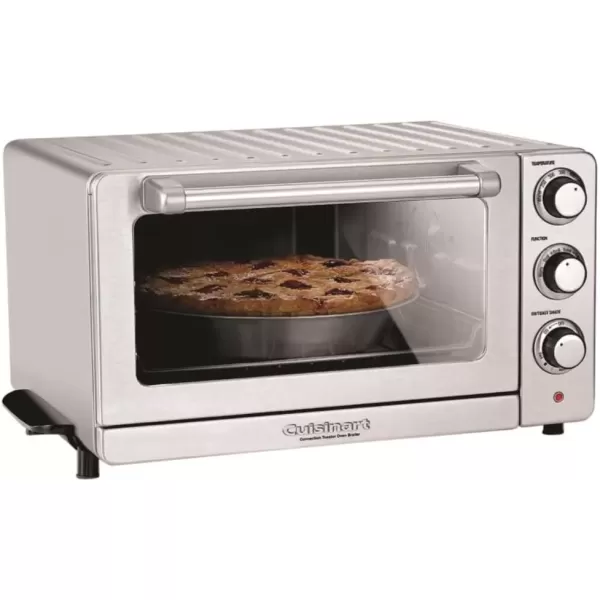 imageCuisinart TOB60N2BKS2 Convection Toaster Oven Broiler 1800Watt Motor with 8in1 Functions Wide Temperature Range Large Capacity with 60Minute TimerAutoOff Black StainlessStainless Steel