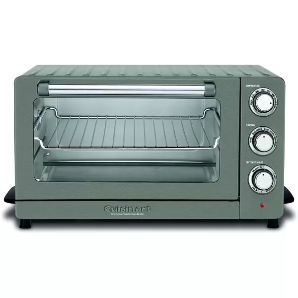 imageCuisinart TOB60N2BKS2 Convection Toaster Oven Broiler 1800Watt Motor with 8in1 Functions Wide Temperature Range Large Capacity with 60Minute TimerAutoOff Black StainlessBlack Stainless Steel