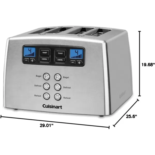 imageCuisinart Touch to Toast Leverless toaster 4Slice Brushed Stainless SteelBrushed Stainless Steel