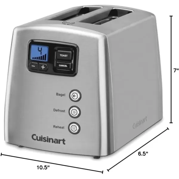 imageCuisinart Touch to Toast Leverless toaster 4Slice Brushed Stainless SteelBrushed Stainless Steel