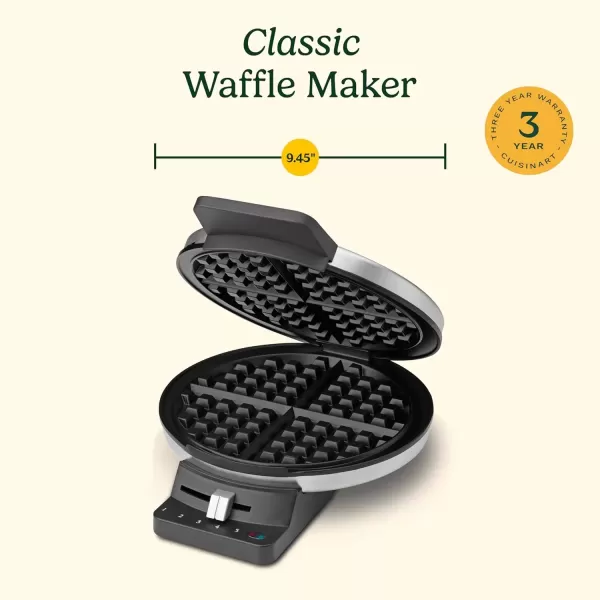 imageCuisinart WMRCAP2 Round Classic Waffle Maker Brushed StainlessSilverMaker